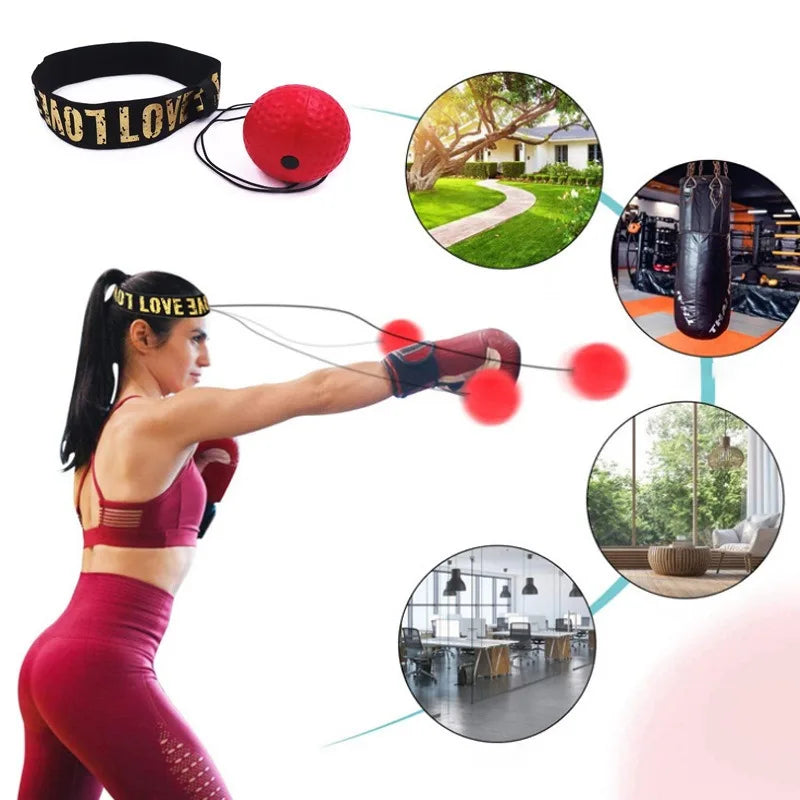 Punching Ball Head-mounted Fighting Speed Sanda Training Boxing Reflex Ball