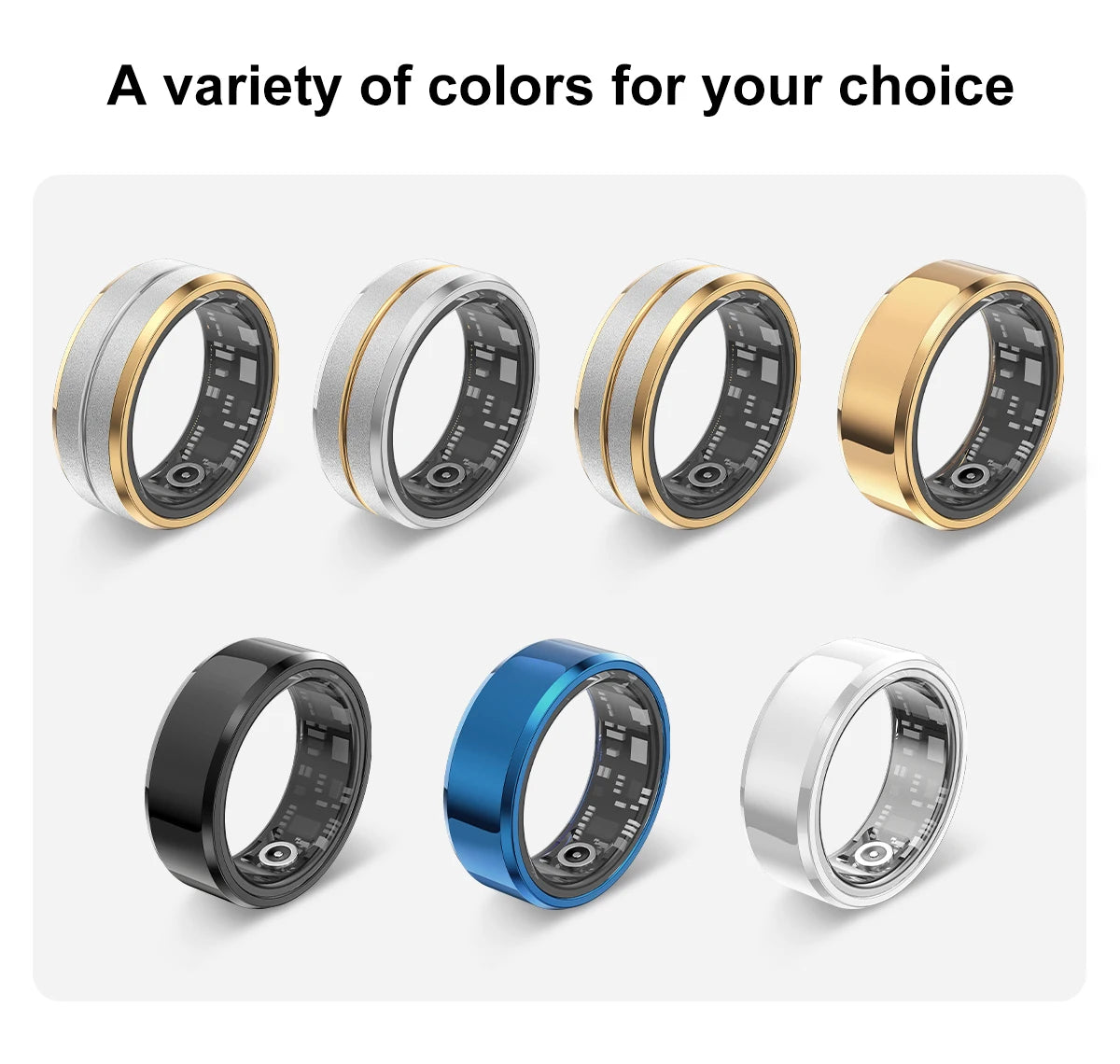 Smart Ring For Men Women Heart Rate Blood Oxygen Monitoring