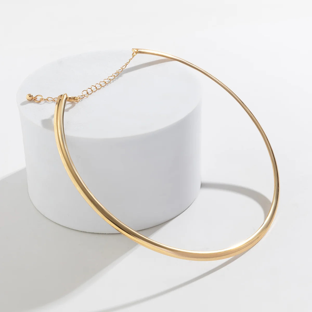 Elegant Simple Chunky Circle Torques Necklace for Women Trendy Choker Collar Fashion Jewelry on the Neck Accessories Female
