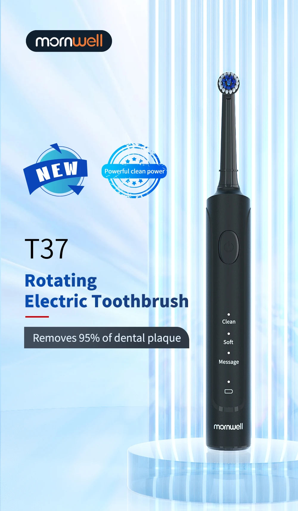 Sonic Electric Tooth Brush With 4 Extra Replacement Heads