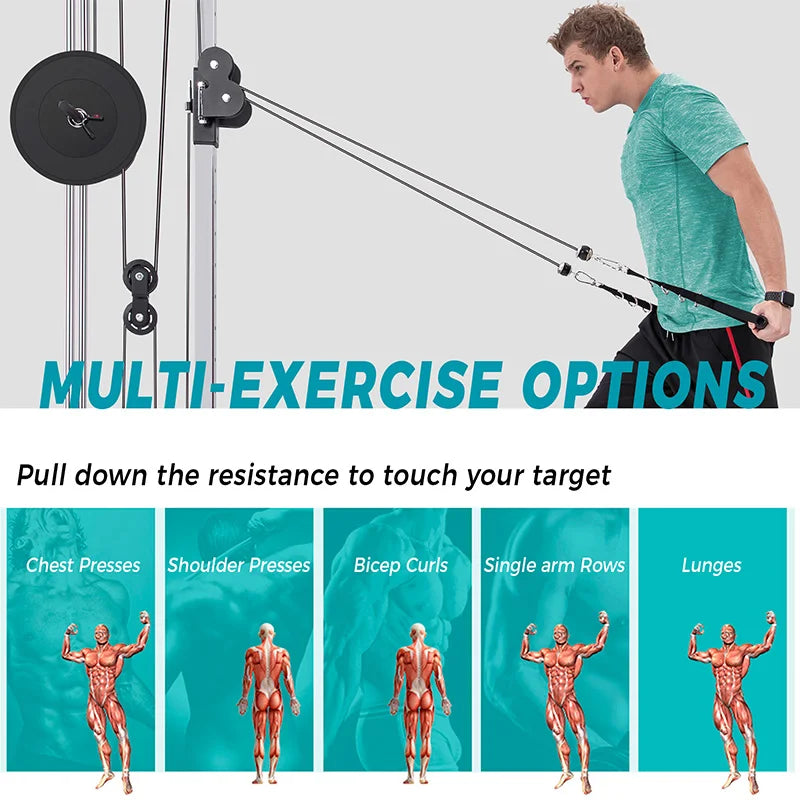 home gym fitness equipment, pull-down fitness equipment (silver)