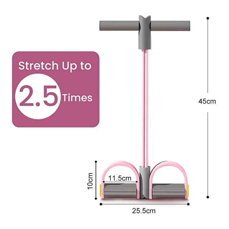 Resistance Bands 4-Tube Yoga Pedal Puller Resistance Band