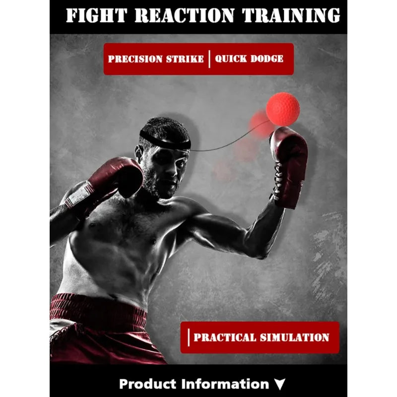 Punching Ball Head-mounted Fighting Speed Sanda Training Boxing Reflex Ball