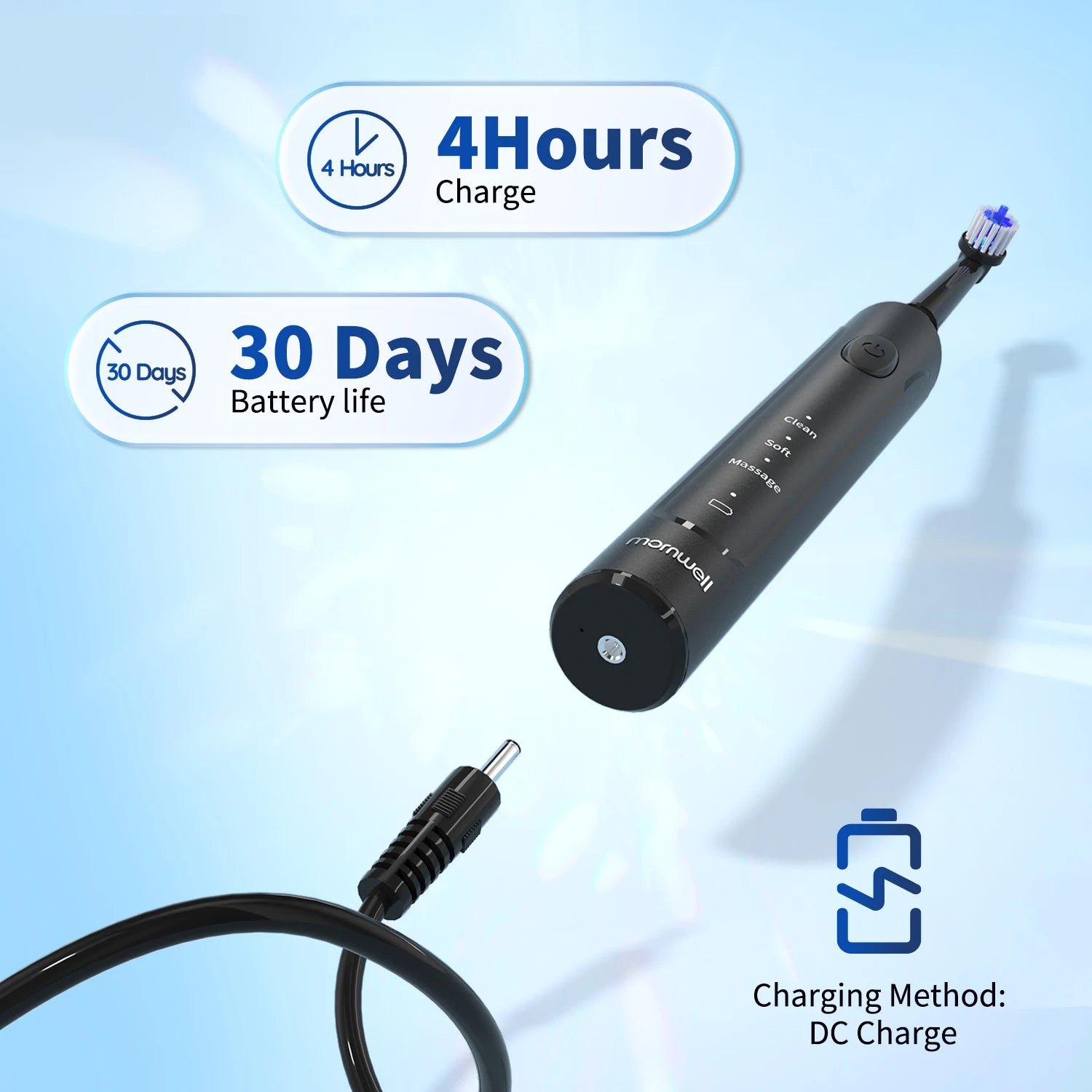Sonic Electric Tooth Brush With 4 Extra Replacement Heads