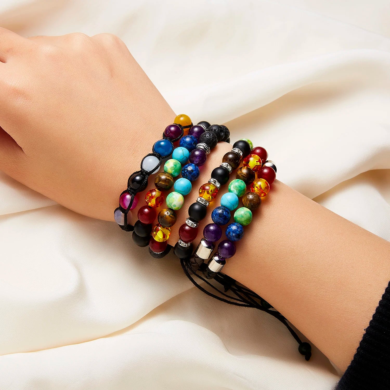 Chakra Reiki Healing Stone Bracelet For Women & Men