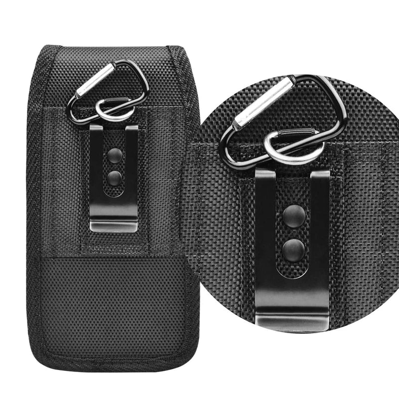 Phone Holster Case with Belt Clip Nylon Carrying Pouch Cover Portable Wallet Card Waist Bag for iPhone 13 12 Samsung Galaxy S22