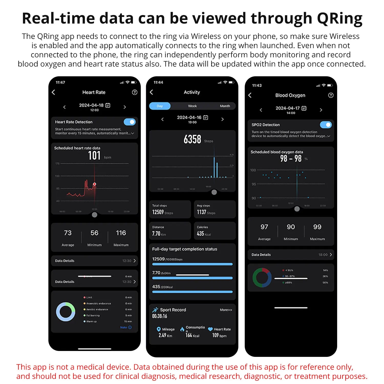 Smart Ring Men Women, Health Monitor