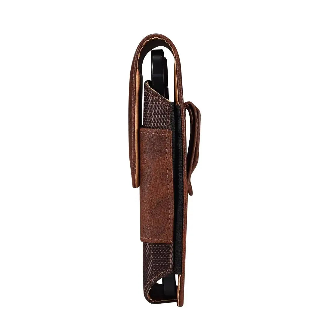 New Oxford Cloth Waist Leather Belt Clip Holster Case Phone Pouch Bag with Cowhide Pattern for 5.2-7.0" iPhone,Samsung,Cellphone