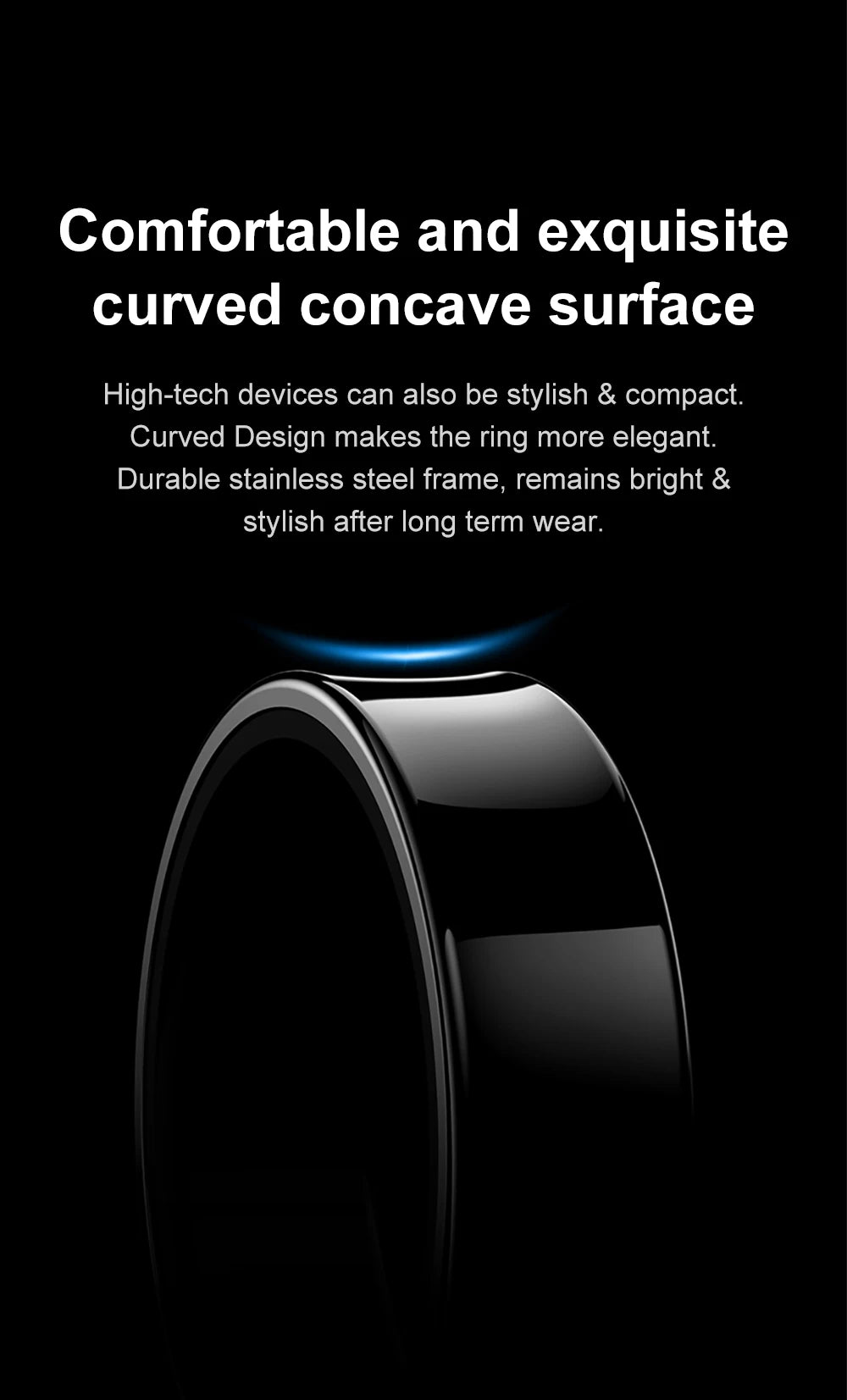 Smart Ring Men Women with Charging Case,